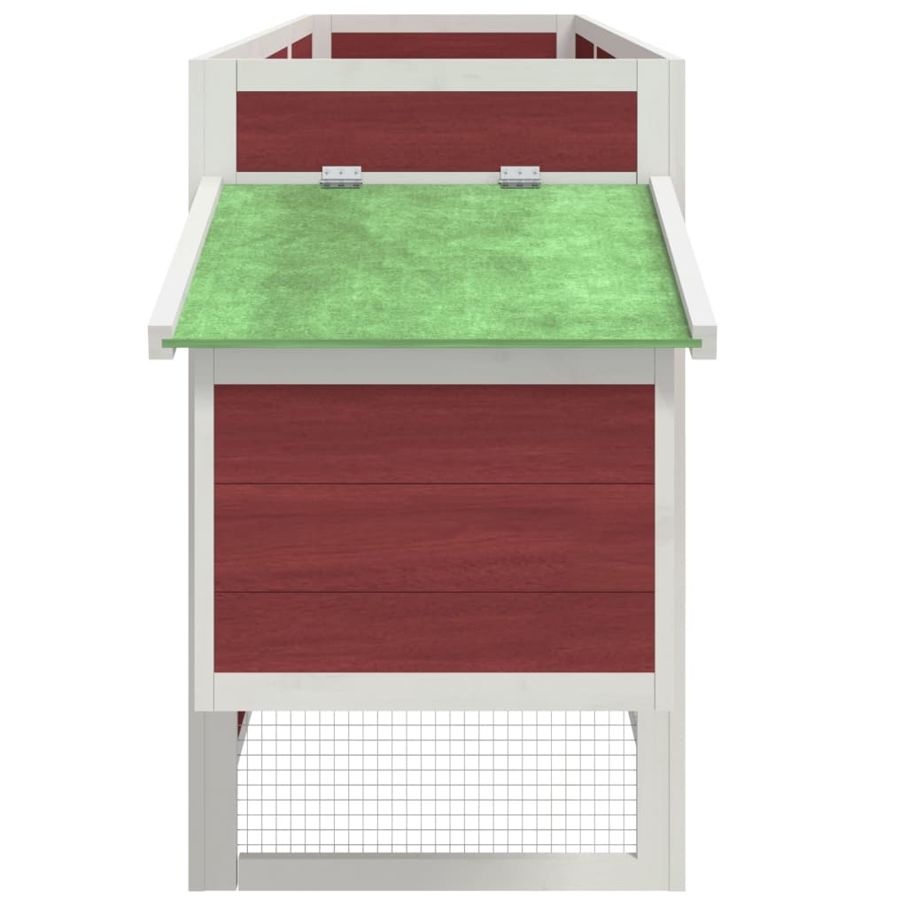 vidaXL Pollaio Moka 204x50x84 cm in Legno Massello di Pino