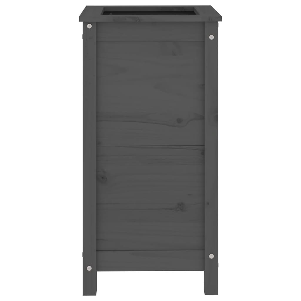 vidaXL Fioriera da Giardino Grigia 40x40x78 cm Legno Massello di Pino