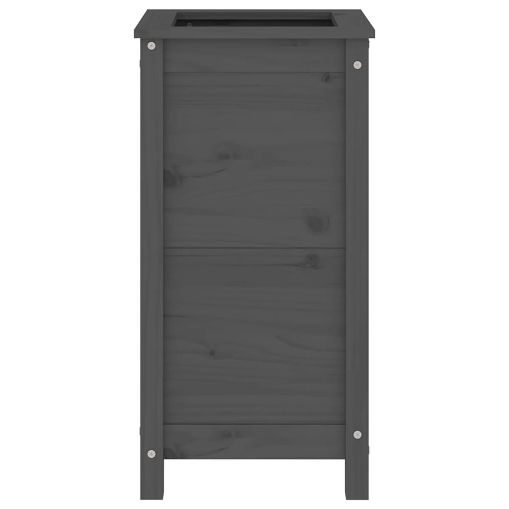 vidaXL Fioriera da Giardino Grigia 40x40x78 cm Legno Massello di Pino