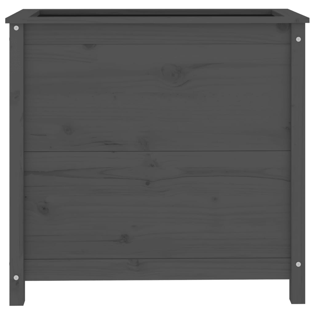 vidaXL Fioriera da Giardino Grigia 82,5x40x78cm Legno Massello di Pino