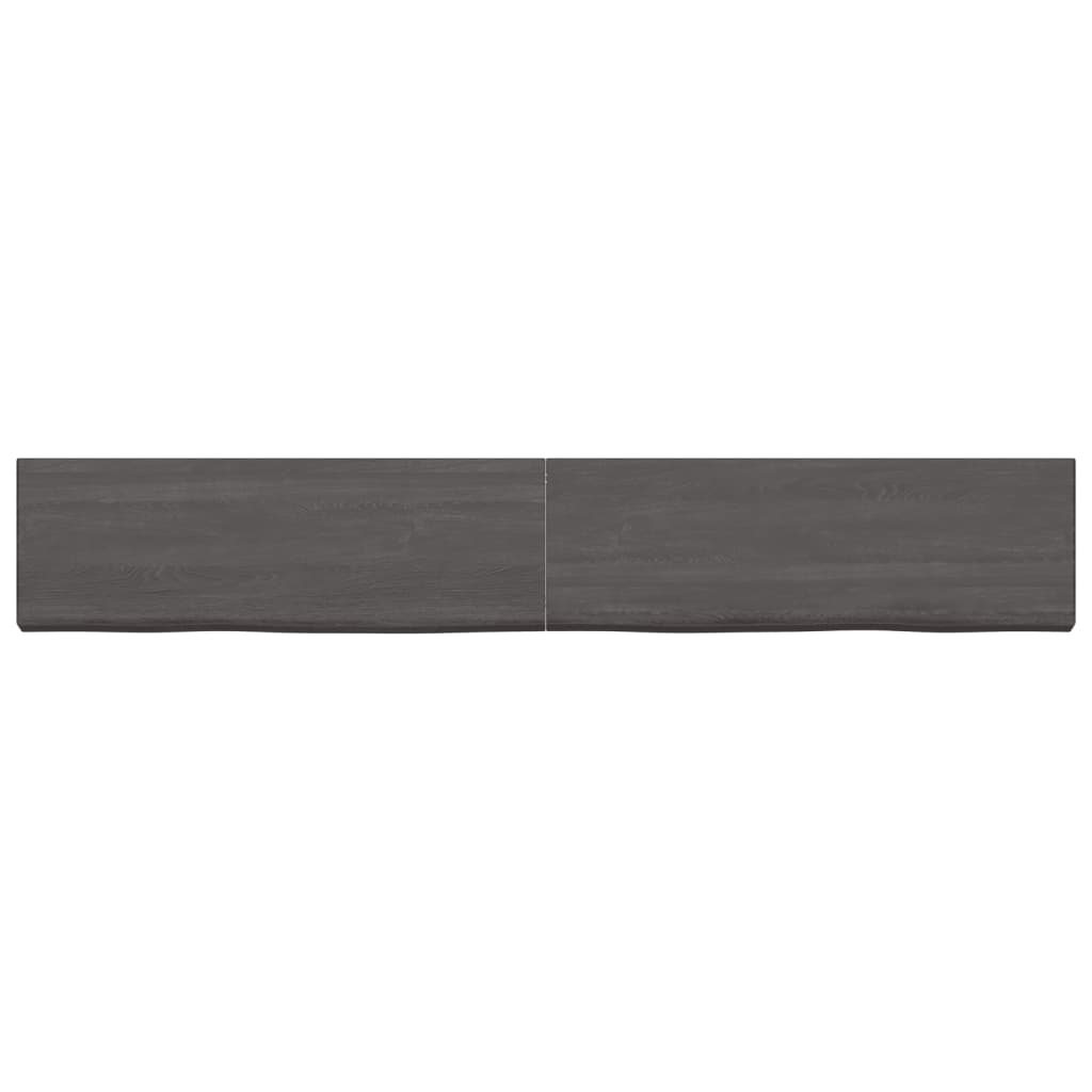 vidaXL Ripiano Marrone Scuro 180x40x(2-4) cm Massello Rovere Trattato