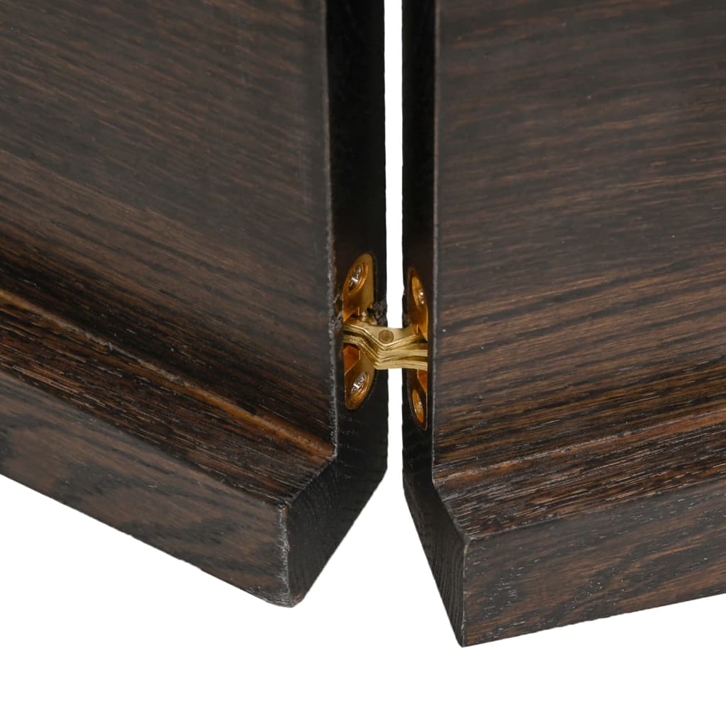 vidaXL Ripiano Marrone Scuro 200x40x(2-4) cm Massello Rovere Trattato