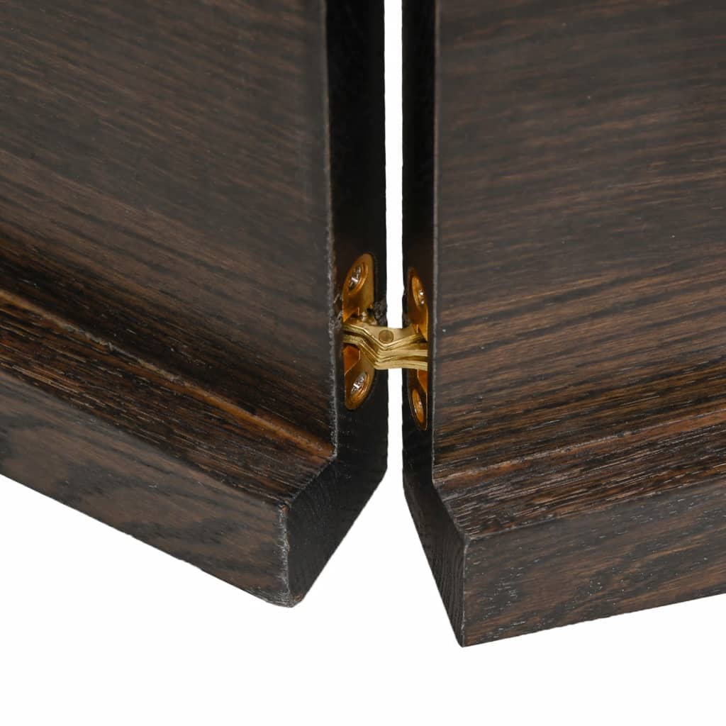 vidaXL Ripiano Marrone Scuro 200x40x(2-4) cm Massello Rovere Trattato