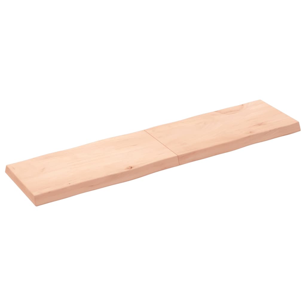vidaXL Piano per Tavolo 160x40x(2-6) cm Rovere Non Trattato Bordi Vivi