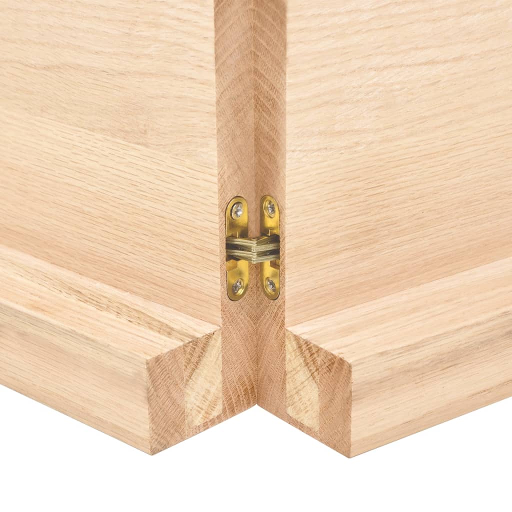 vidaXL Piano per Tavolo 160x40x(2-6) cm Rovere Non Trattato Bordi Vivi