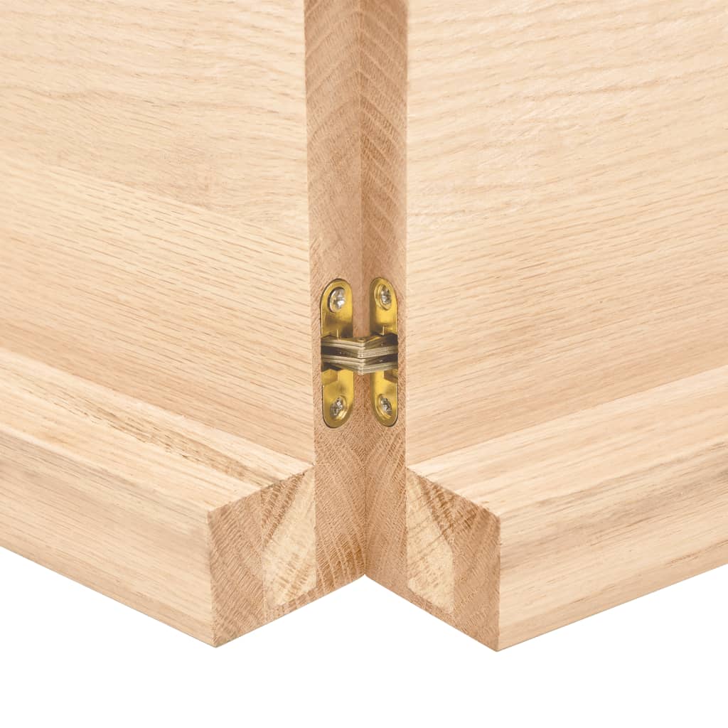 vidaXL Piano per Tavolo 160x40x(2-6) cm Rovere Non Trattato Bordi Vivi