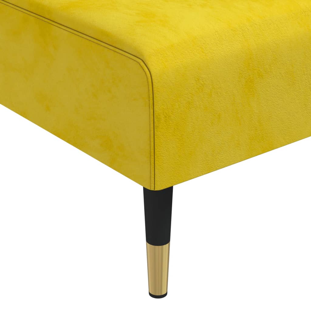 vidaXL Divano Letto a L Giallo 271x140x70 cm in Velluto