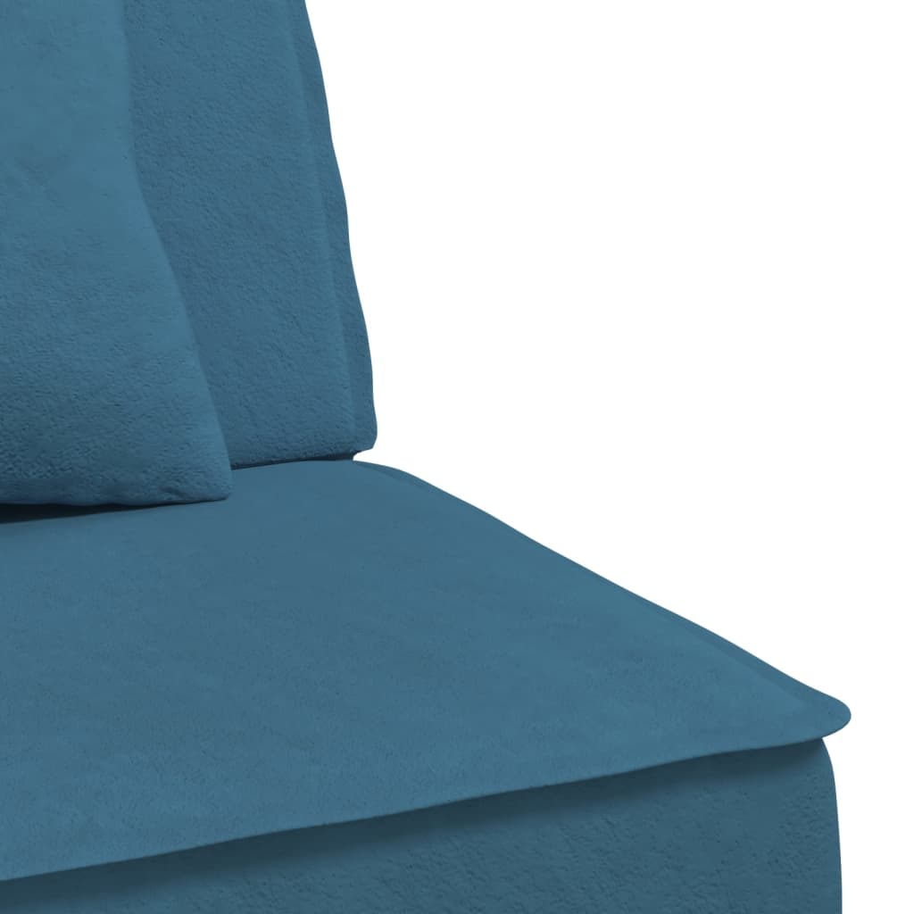 vidaXL Divano Letto a L Blu 255x140x70 cm in Velluto
