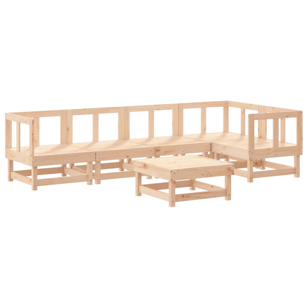 vidaXL Set Salotto da Giardino 6 pz in Legno Massello di Pino
