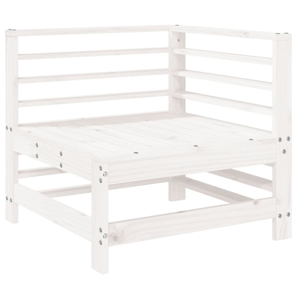 vidaXL Set Salotto da Giardino 4 pz Bianco in Legno Massello di Pino
