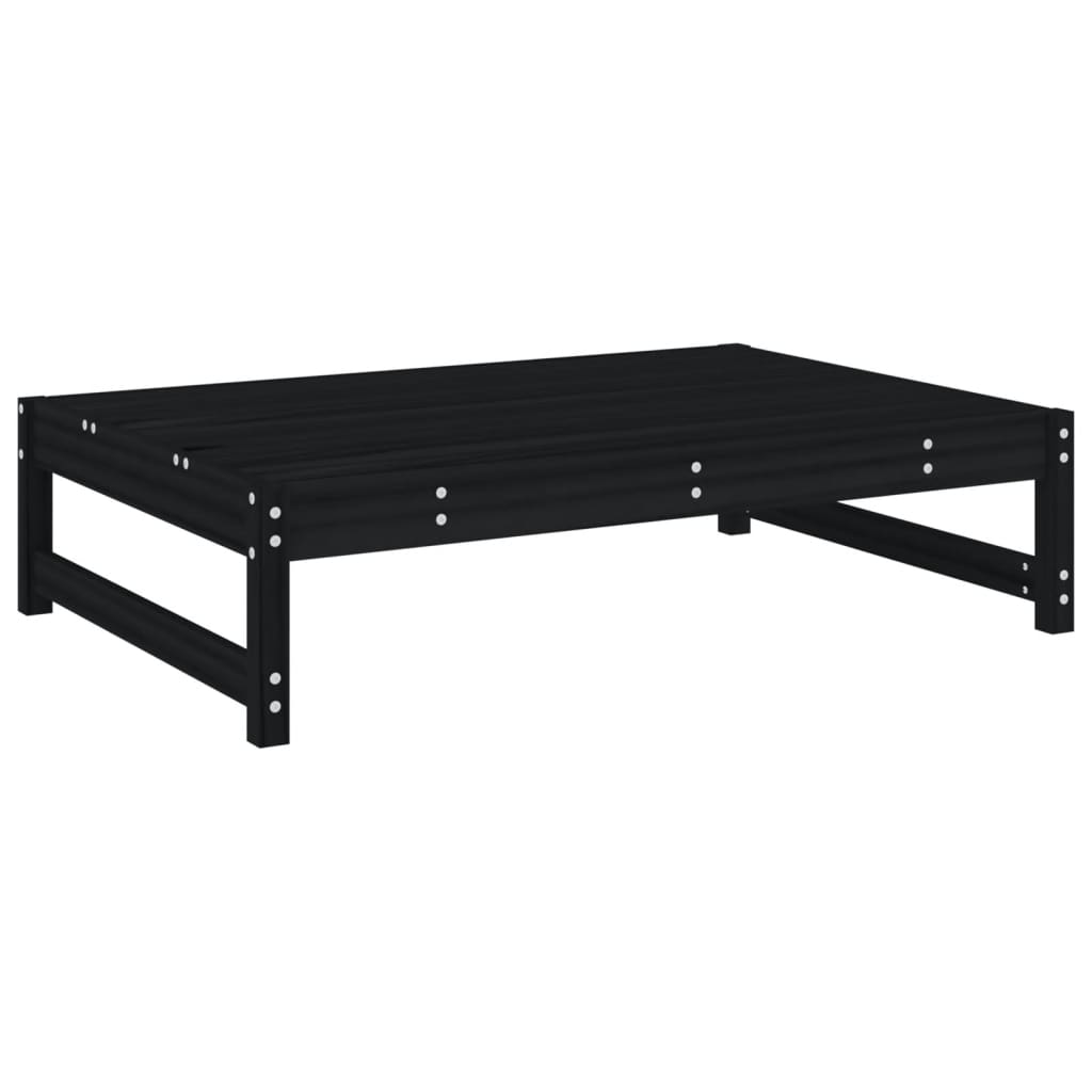 vidaXL Set Salotto da Giardino 4 pz Nero in Legno Massello di Pino