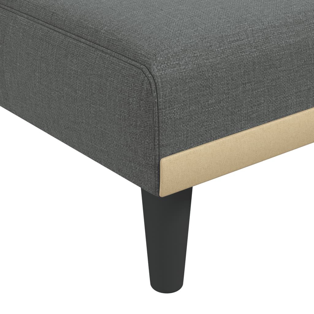 vidaXL Chaise Longue in Tessuto Grigio Scuro
