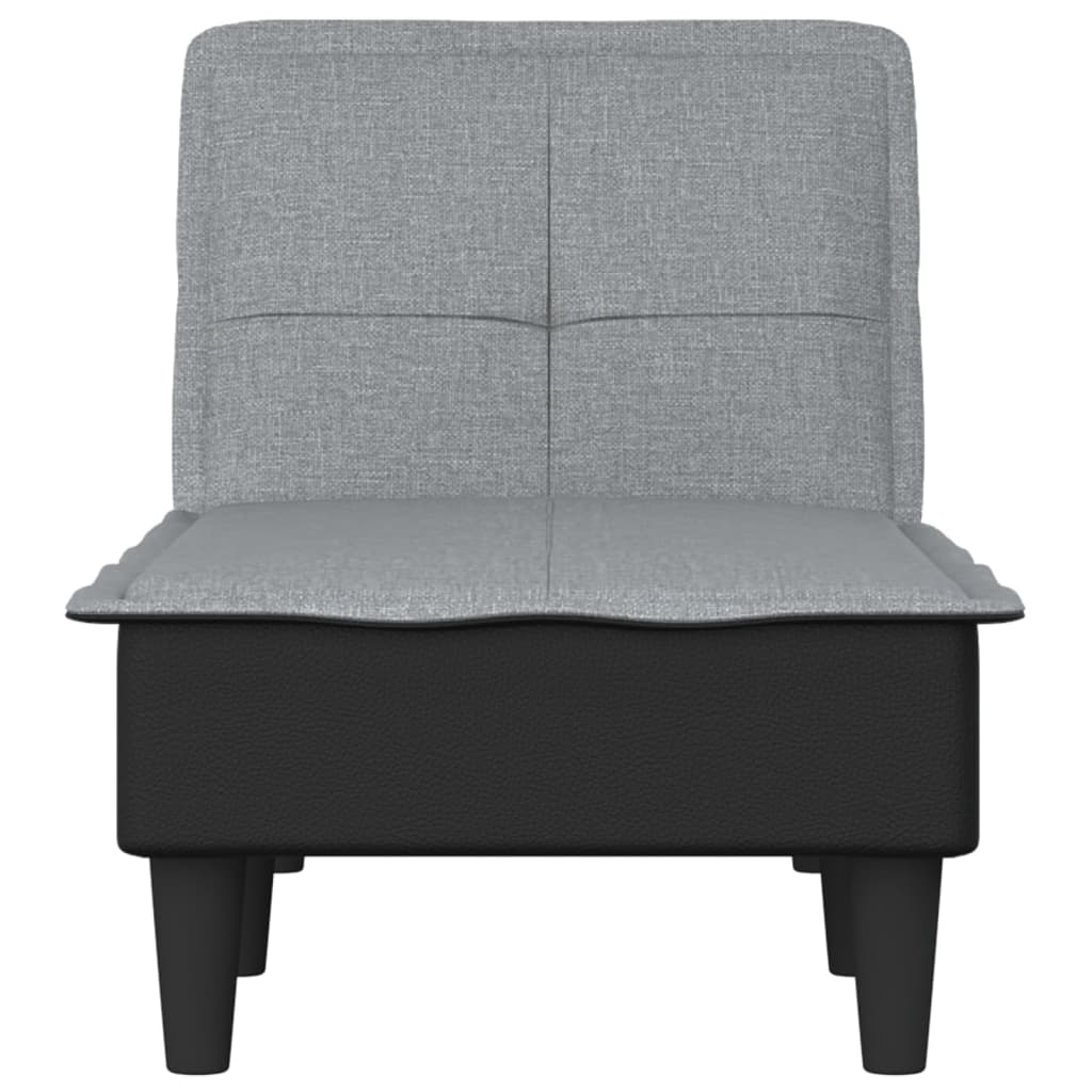 vidaXL Chaise Longue in Tessuto Grigio Chiaro