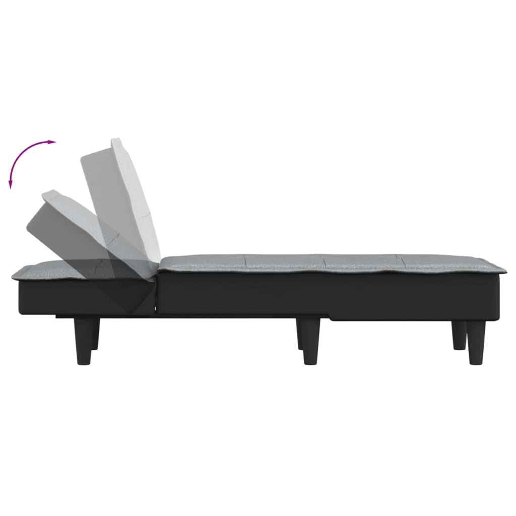 vidaXL Chaise Longue in Tessuto Grigio Chiaro