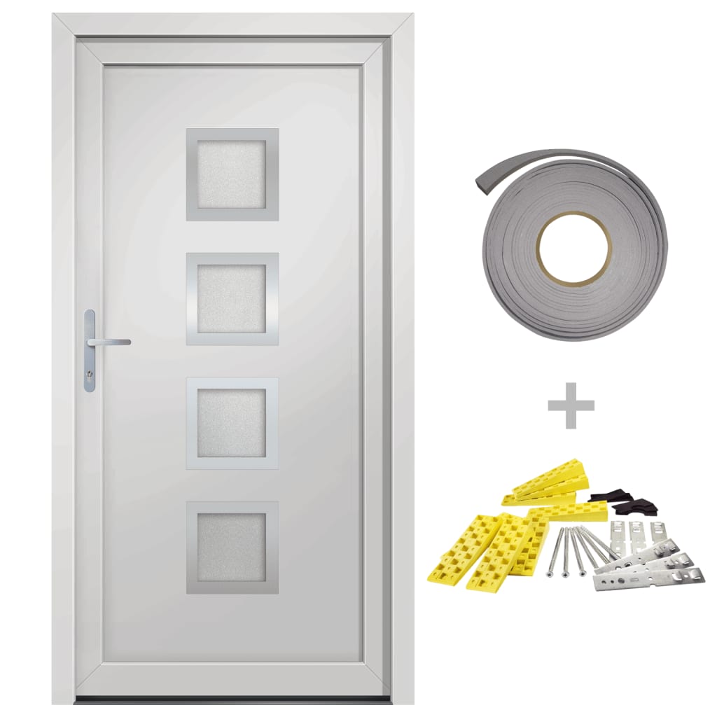 vidaXL Porta Ingresso Bianca 108x200 cm in PVC