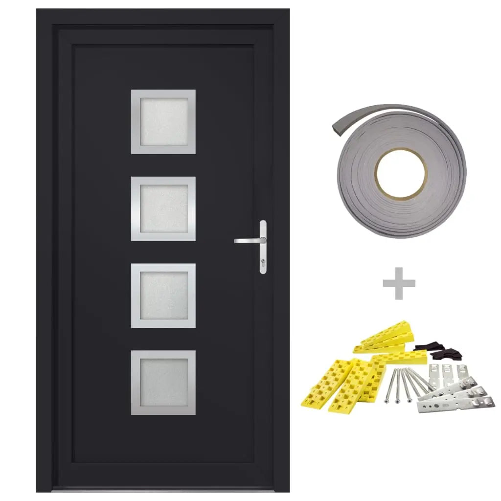 vidaXL Porta Ingresso Antracite 98x190 cm in PVC VIDAXL