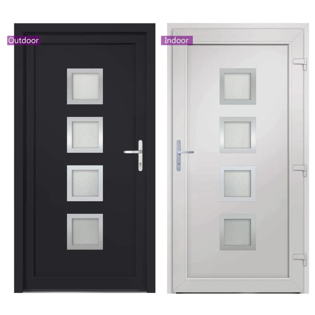 vidaXL Porta Ingresso Antracite 98x190 cm in PVC VIDAXL