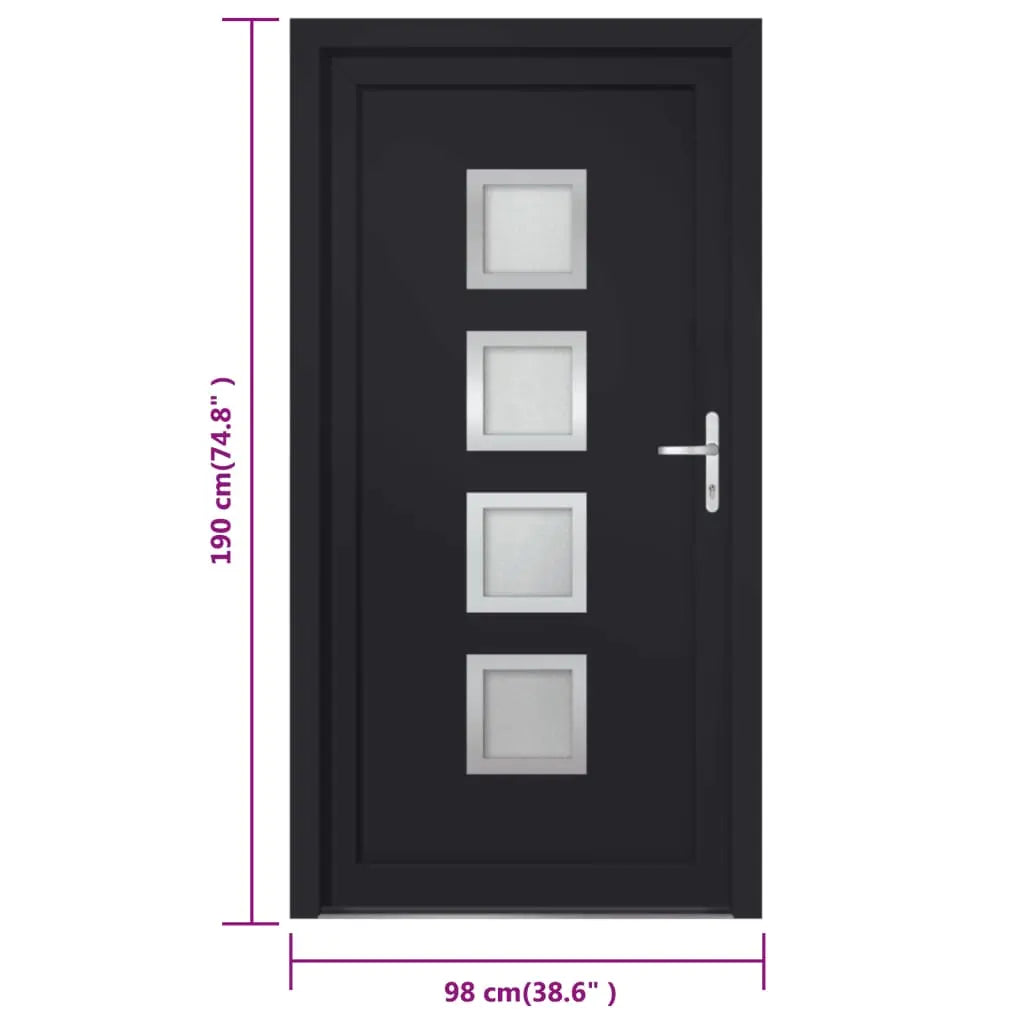 vidaXL Porta Ingresso Antracite 98x190 cm in PVC VIDAXL