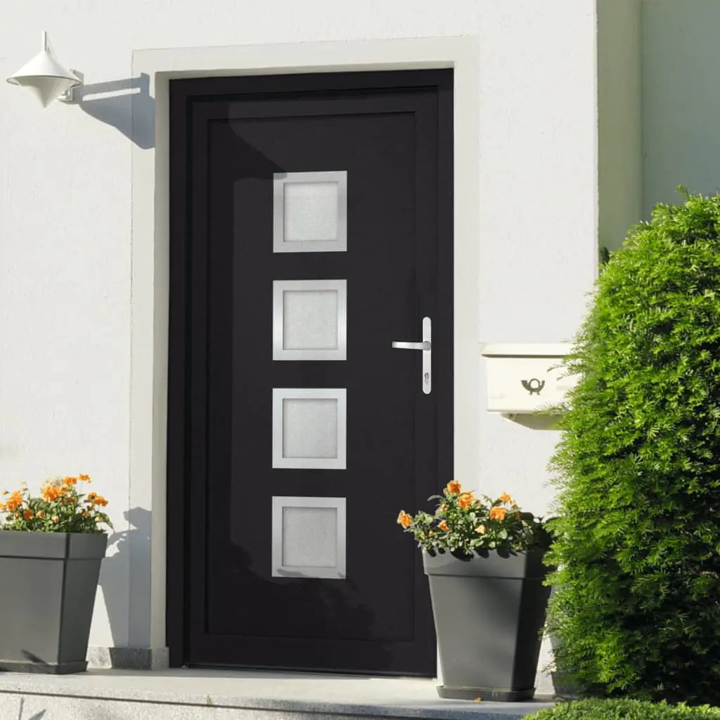 vidaXL Porta Ingresso Antracite 98x190 cm in PVC VIDAXL