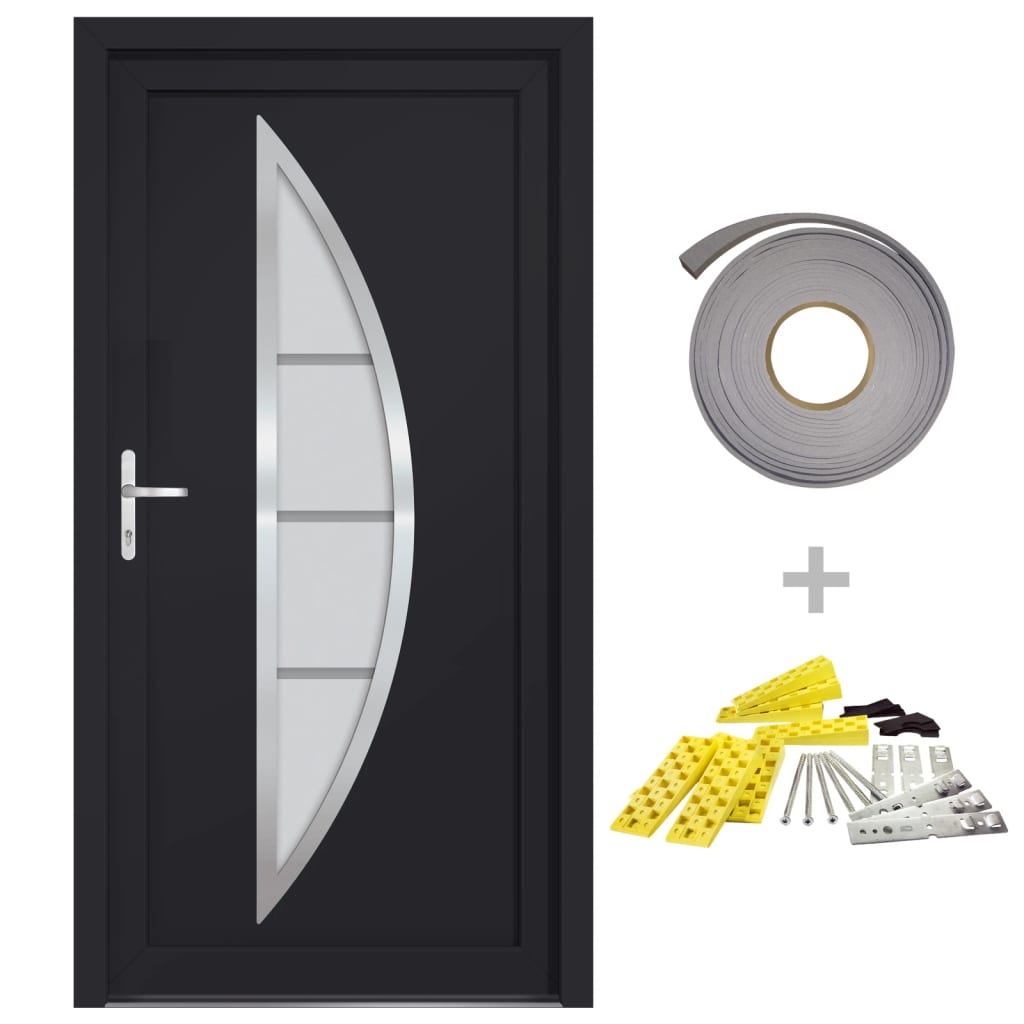 vidaXL Porta Ingresso Antracite 98x190 cm in PVC