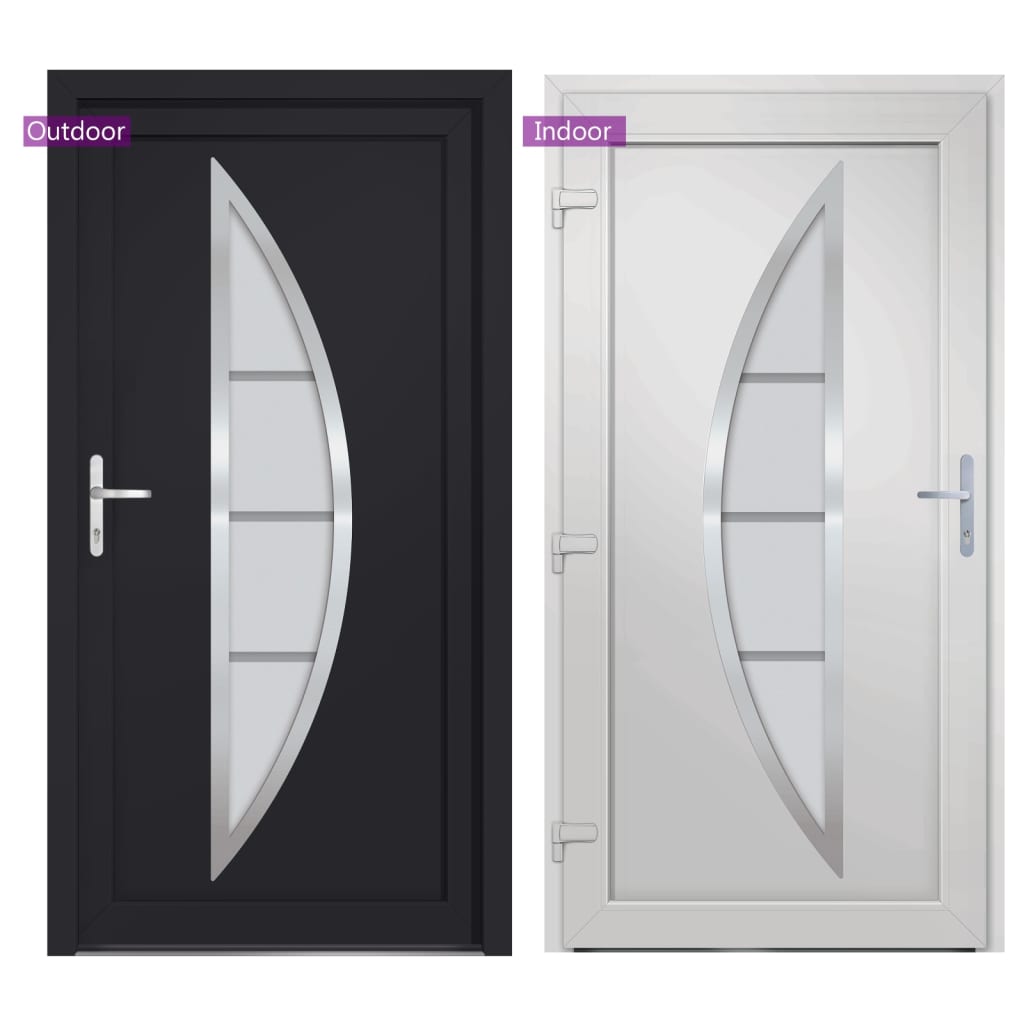 vidaXL Porta Ingresso Antracite 98x190 cm in PVC
