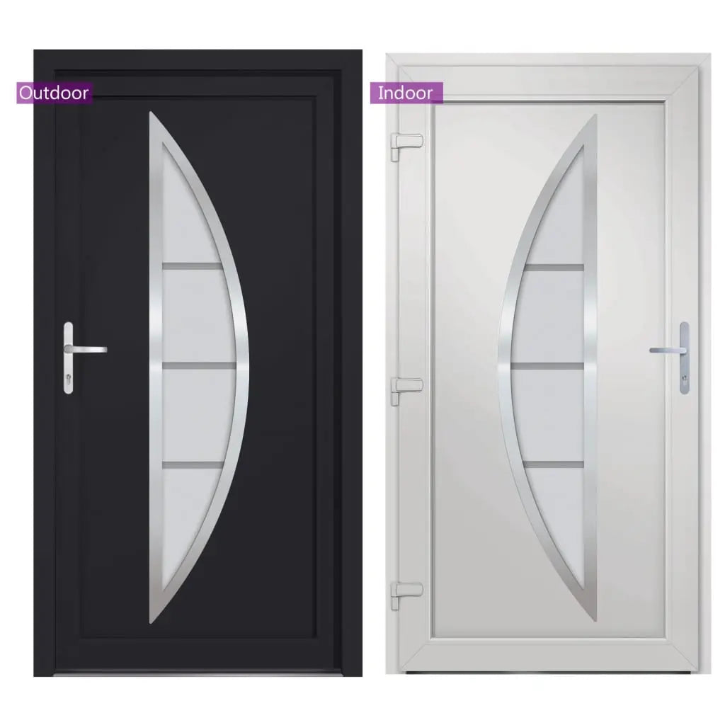 vidaXL Porta Ingresso Antracite 108x200 cm in PVC VIDAXL