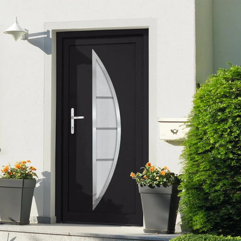 vidaXL Porta Ingresso Antracite 108x200 cm in PVC VIDAXL
