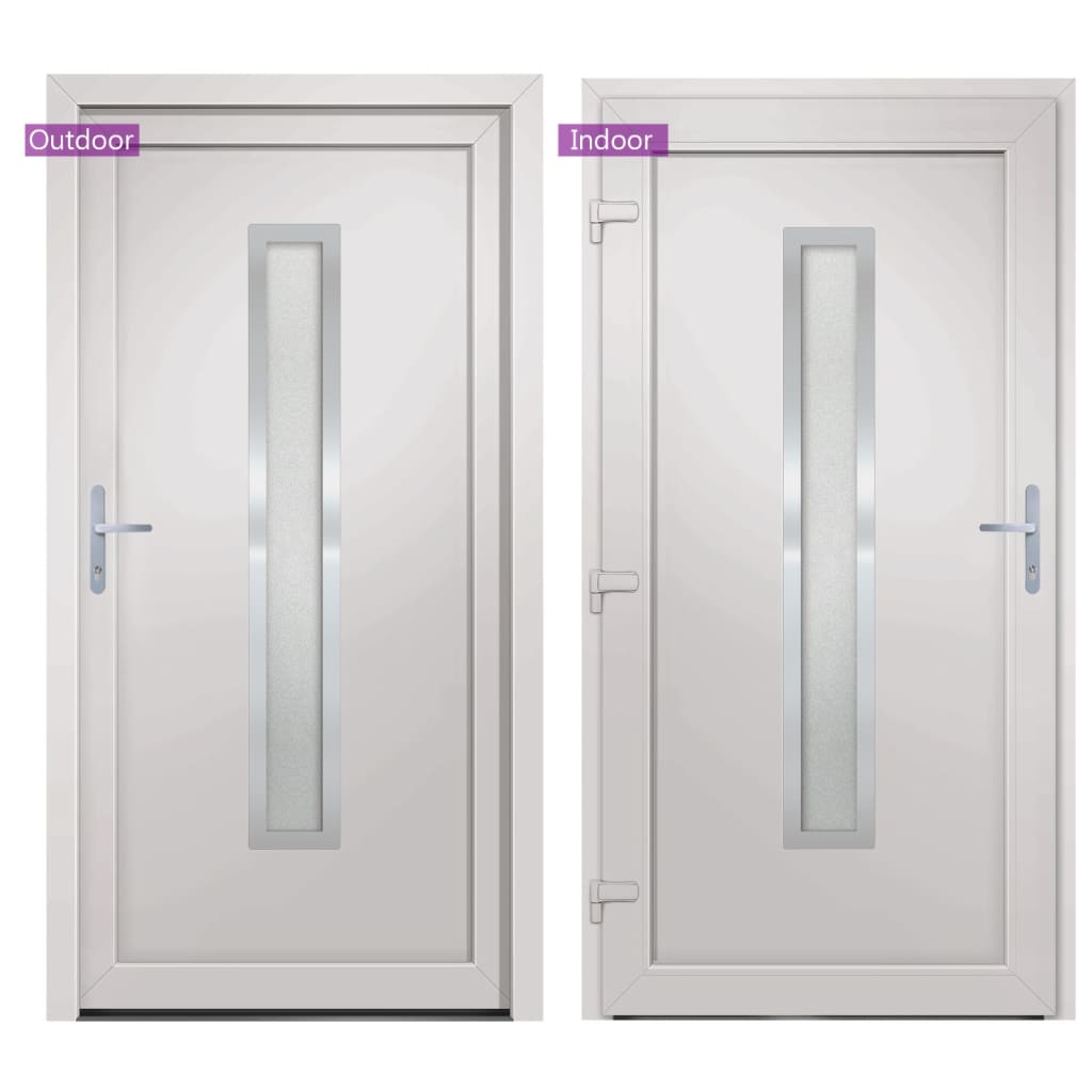 vidaXL Porta Ingresso Bianca 98x208 cm in PVC
