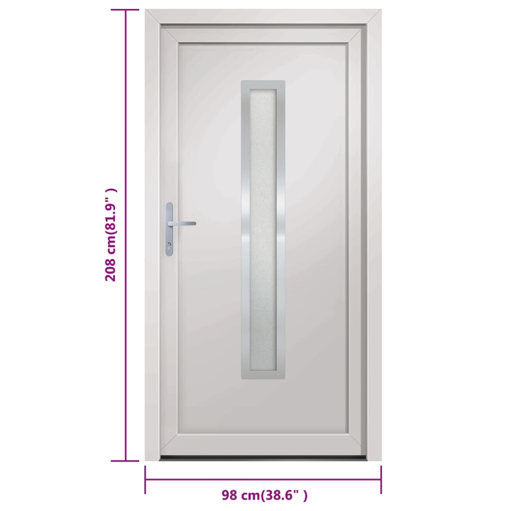 vidaXL Porta Ingresso Bianca 98x208 cm in PVC