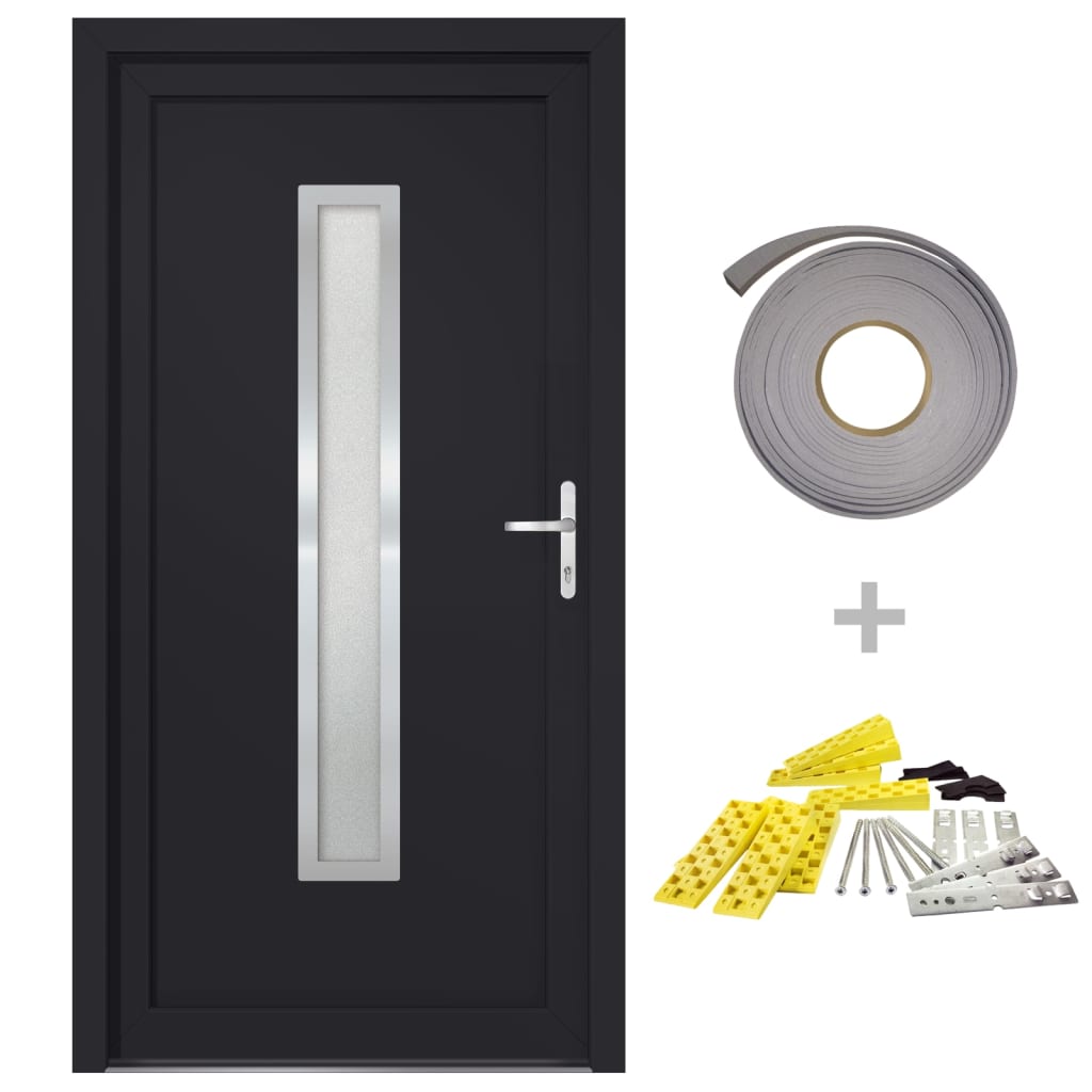 vidaXL Porta Ingresso Antracite 98x208 cm in PVC