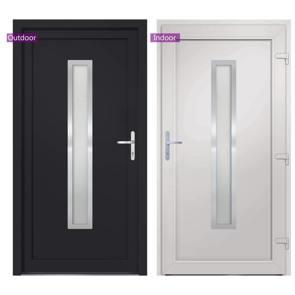 vidaXL Porta Ingresso Antracite 98x208 cm in PVC
