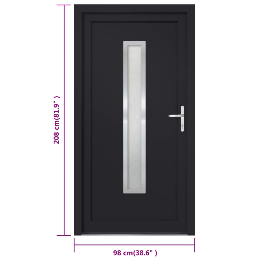 vidaXL Porta Ingresso Antracite 98x208 cm in PVC