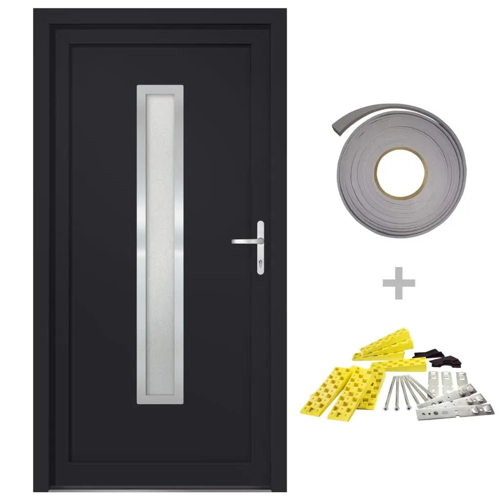 vidaXL Porta Ingresso Antracite 108x200 cm in PVC VIDAXL