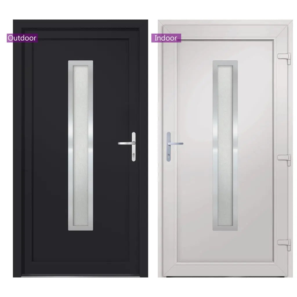 vidaXL Porta Ingresso Antracite 108x200 cm in PVC VIDAXL