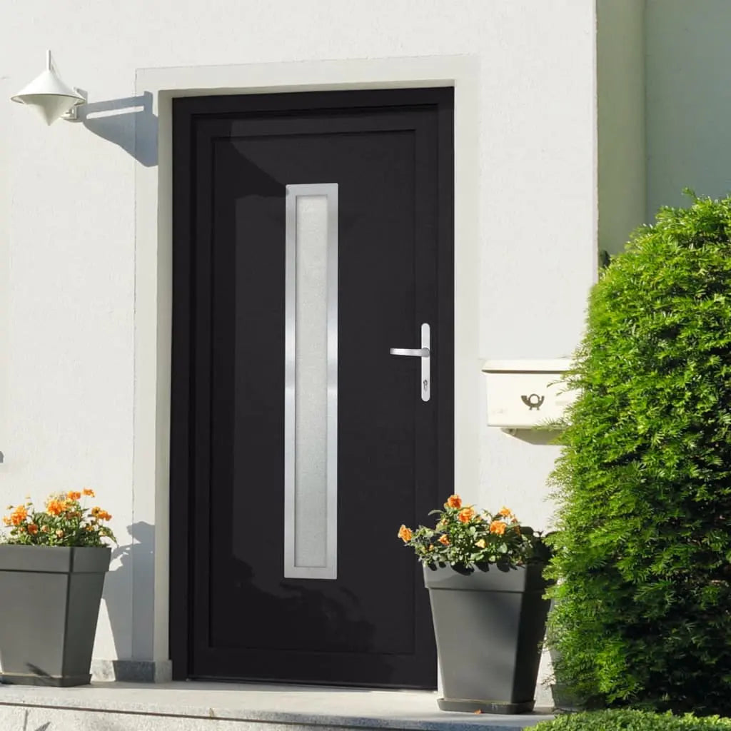 vidaXL Porta Ingresso Antracite 108x200 cm in PVC VIDAXL
