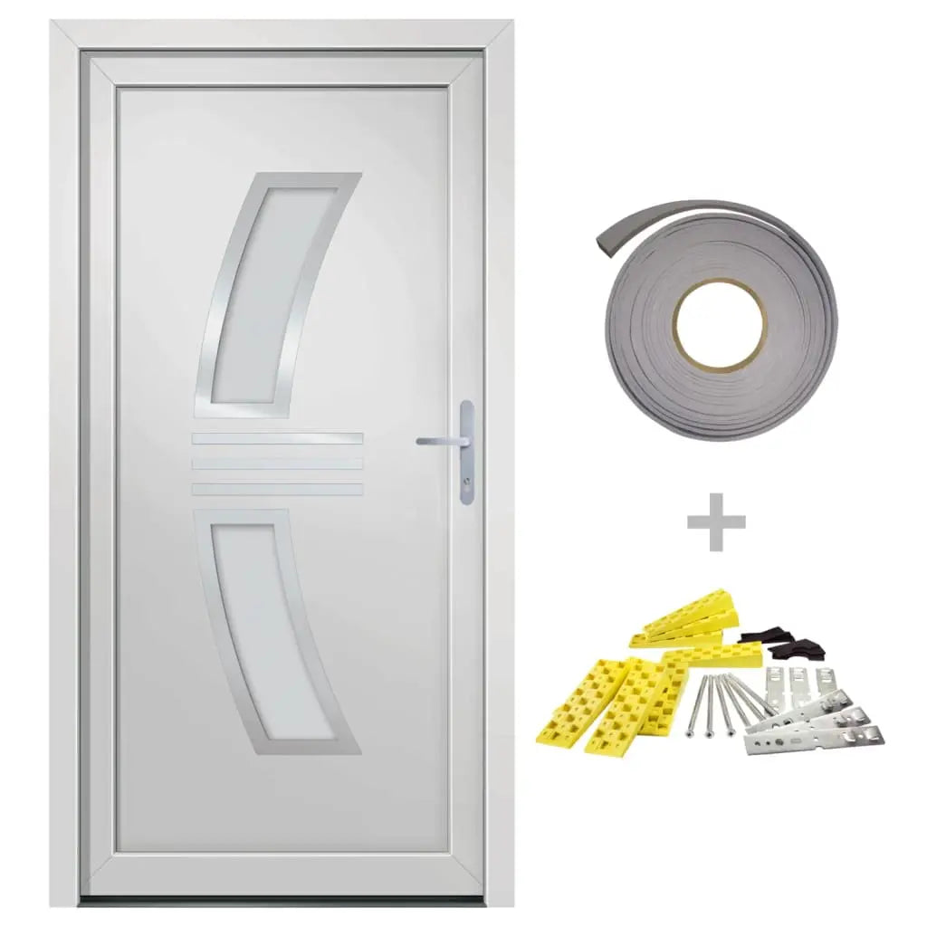 vidaXL Porta Ingresso Bianca 88x200 cm in PVC VIDAXL