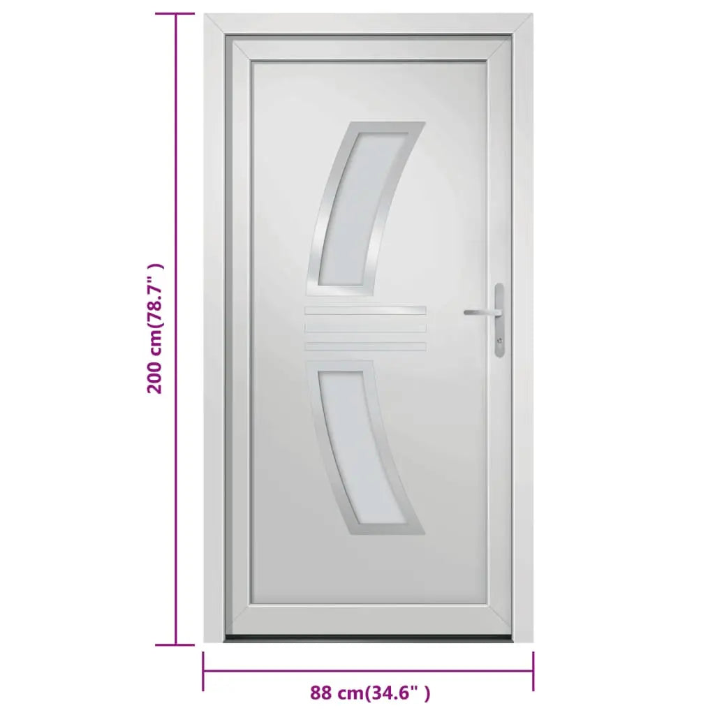 vidaXL Porta Ingresso Bianca 88x200 cm in PVC VIDAXL
