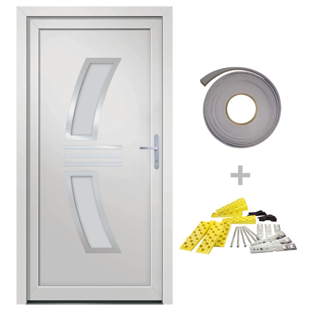 vidaXL Porta Ingresso Bianca 98x200 cm in PVC