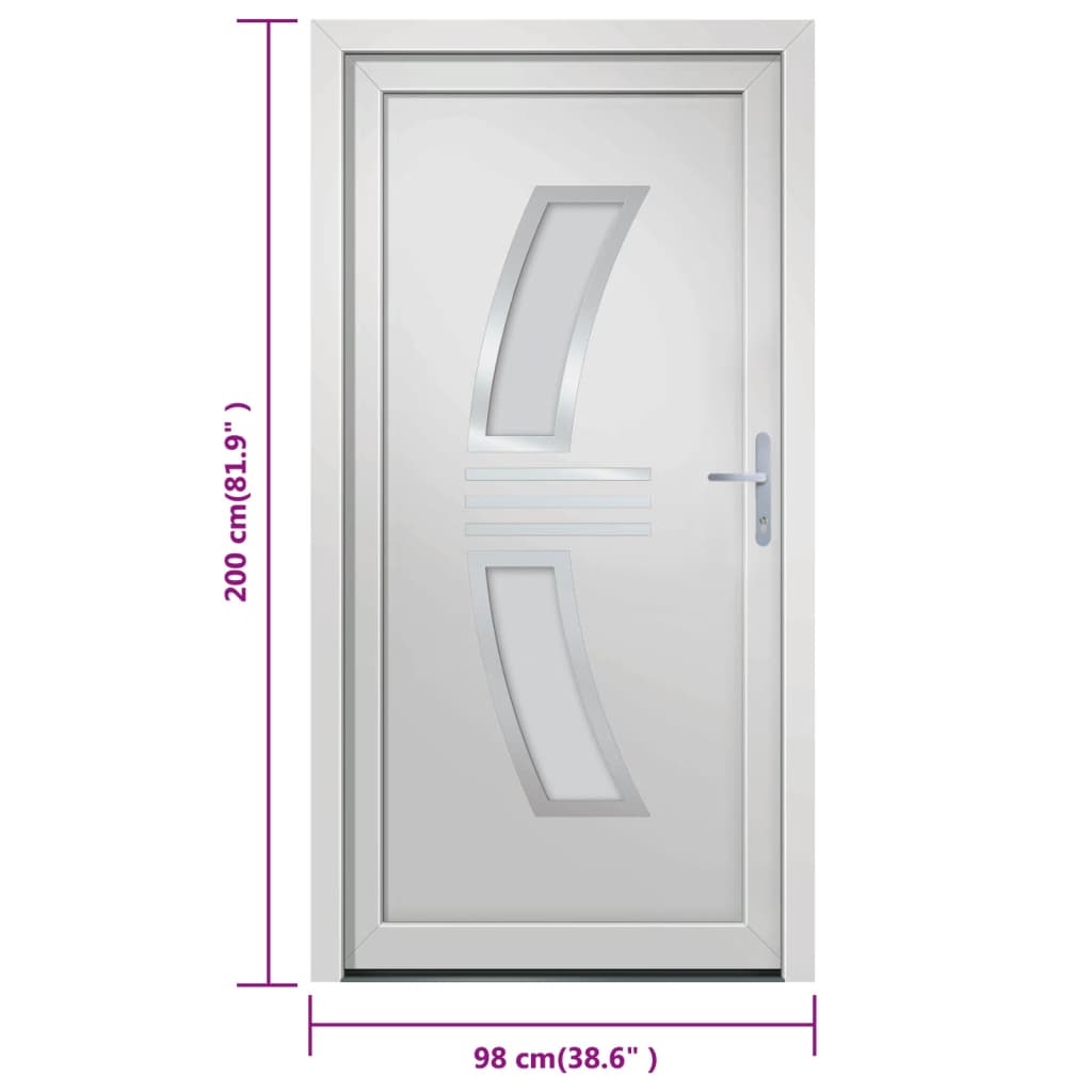 vidaXL Porta Ingresso Bianca 98x200 cm in PVC