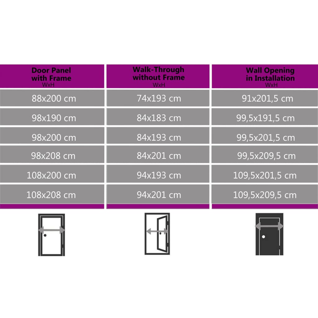vidaXL Porta Ingresso Bianca 98x200 cm in PVC