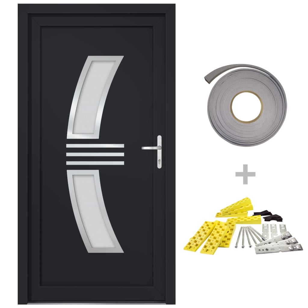 vidaXL Porta Ingresso Antracite 98x208 cm in PVC