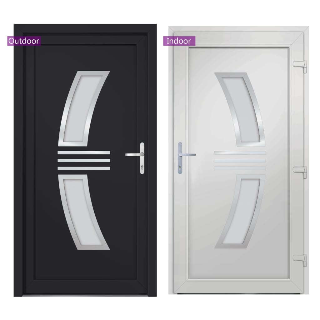 vidaXL Porta Ingresso Antracite 98x208 cm in PVC