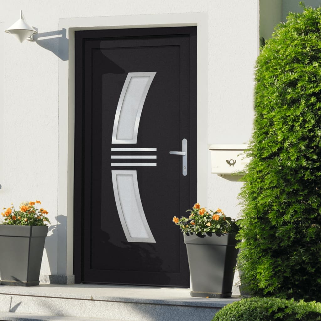 vidaXL Porta Ingresso Antracite 98x208 cm in PVC