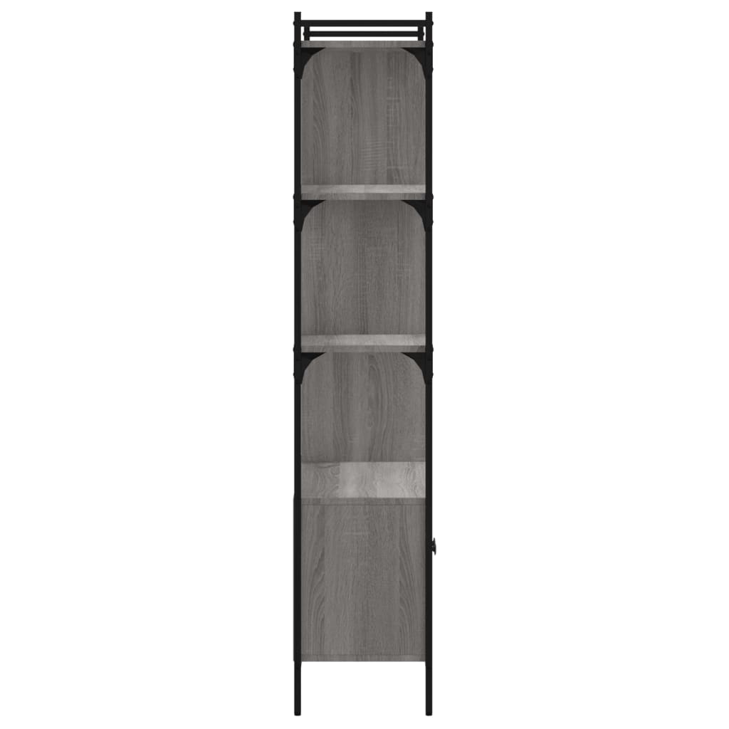 vidaXL Libreria Ante Grigio Sonoma 76,5x30x154,5 cm Legno Multistrato