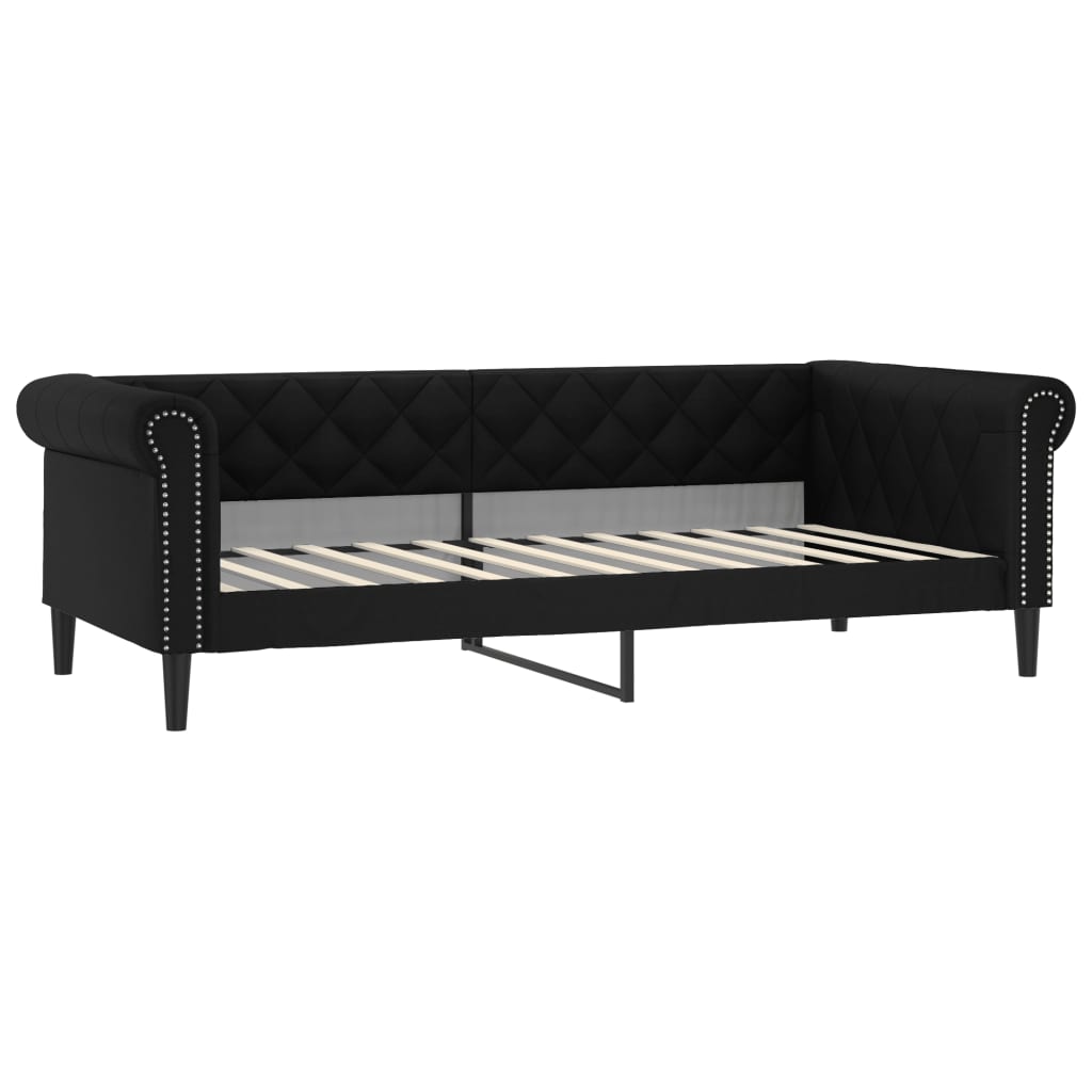 vidaXL Letto da Giorno Nero 80x200 cm in Similpelle