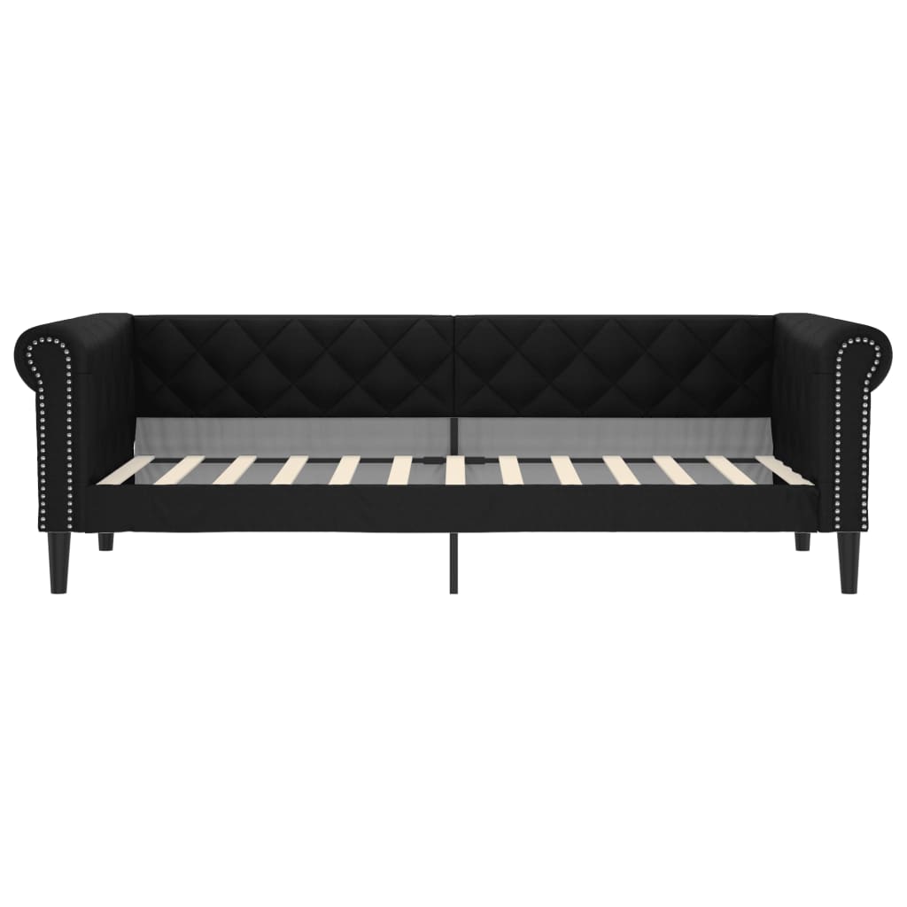 vidaXL Letto da Giorno Nero 80x200 cm in Similpelle