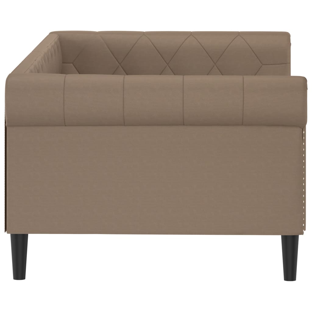 vidaXL Letto da Giorno Cappuccino 90x200 cm in Similpelle
