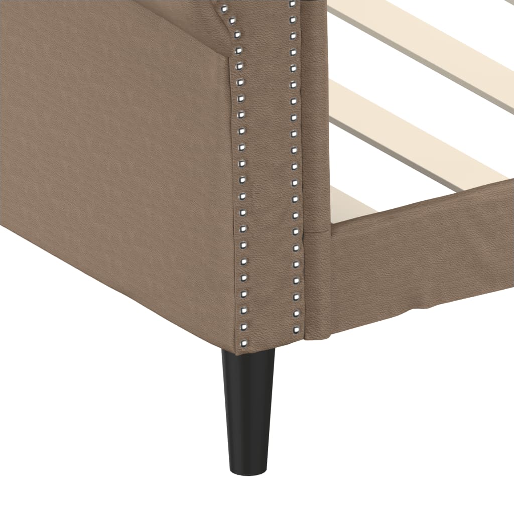 vidaXL Letto da Giorno Cappuccino 90x200 cm in Similpelle