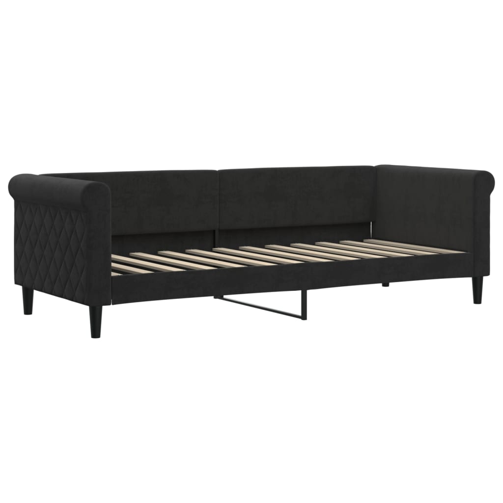 vidaXL Letto da Giorno Nero 80x200 cm in Velluto