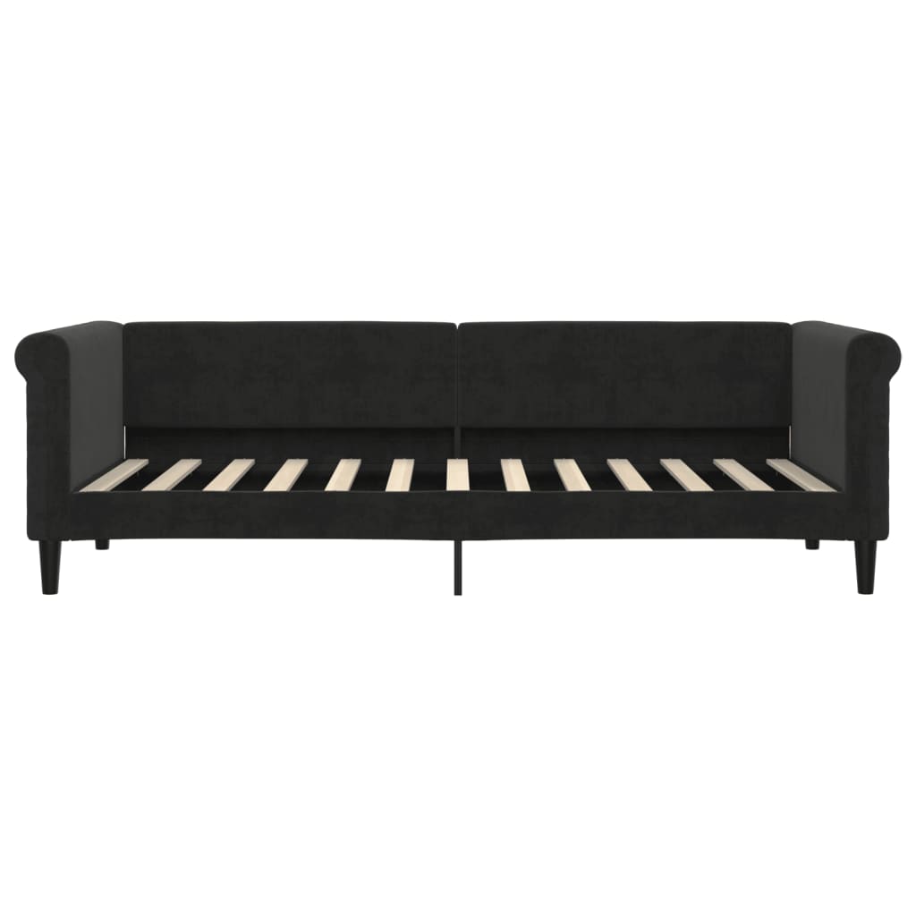 vidaXL Letto da Giorno Nero 80x200 cm in Velluto